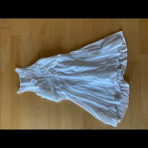 Cotton pique layered summer dress